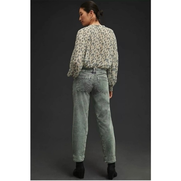 Anthropologie The Wanderer Corduroy Cargo Barrel Leg Pants in Green Gray 31 - Picture 11 of 13